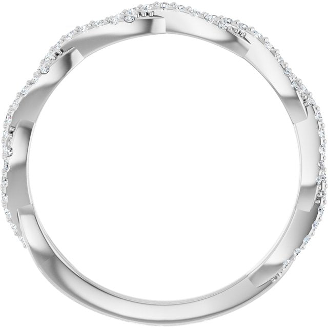 14k White 1/6 Ctw Natural Diamond Anniversary Band