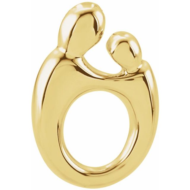 14K Yellow 14.5x9.8 mm Mother and Child® Slide Pendant