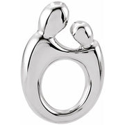 14K White 14.5x9.8 mm Mother and Child® Slide Pendant