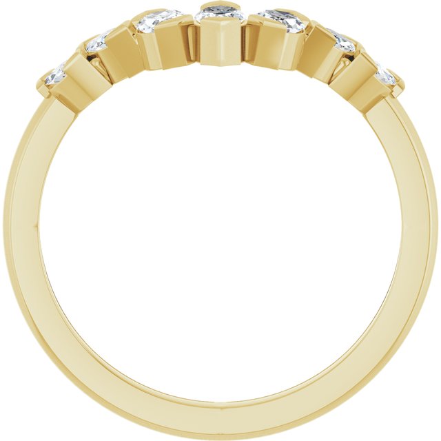 14K Yellow 1/2 CTW Natural Diamond Contour Band