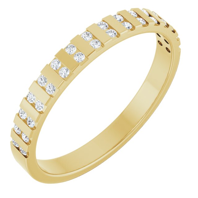 14k Yellow 1/8 Ctw Natural Diamond Anniversary Band