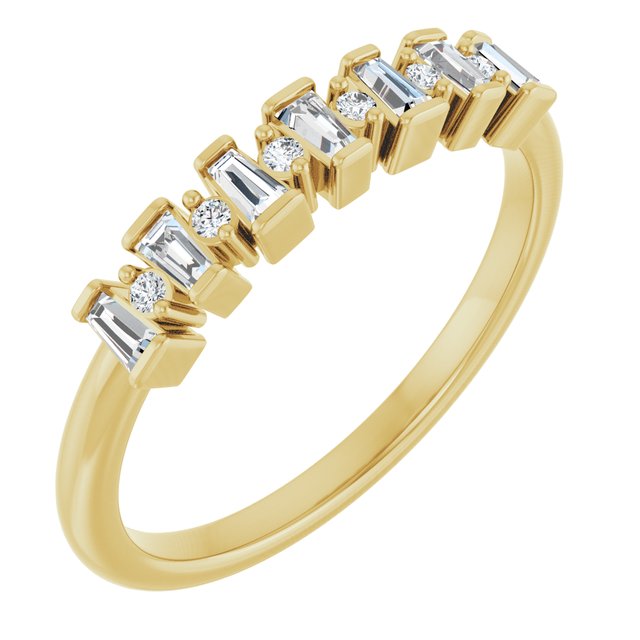 14k Yellow 1/4 Ctw Natural Diamond Anniversary Band