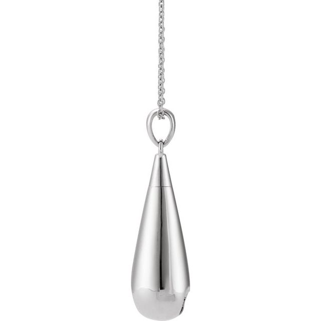 Sterling Silver Tear of Love Ash Holder 18' Necklace