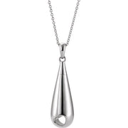 Sterling Silver Tear of Love Ash Holder 18' Necklace