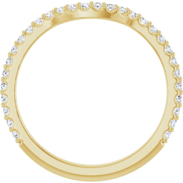 14K Yellow 1/4 CTW Natural Diamond Contour Band