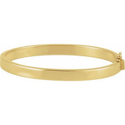 14K Yellow 6 mm Tube Hinged Bangle 7' Bracelet