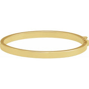 14K Yellow 5 mm Tube Hinged Bangle 7' Bracelet