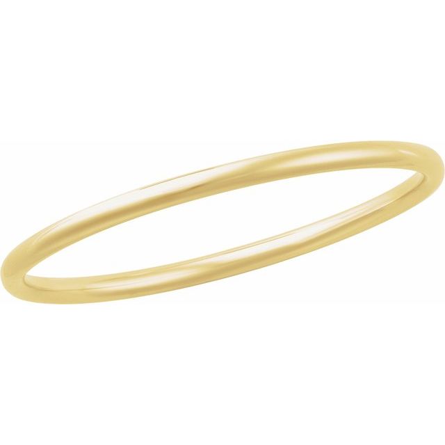 14K Yellow 4 mm Bangle 7 3/4' Bracelet
