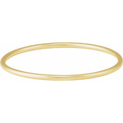 14K Yellow 3 mm Bangle 7 3/4' Bracelet