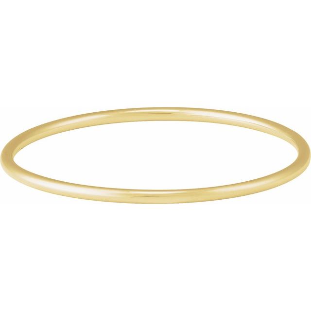 14K Yellow 3 mm Bangle 7 3/4' Bracelet