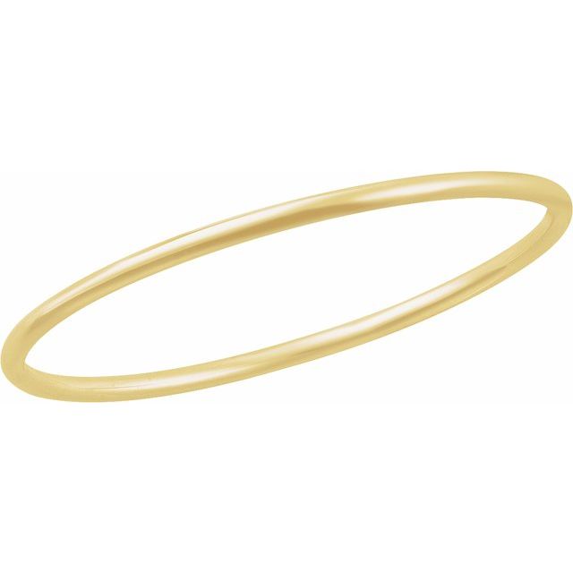 14K Yellow 3 mm Bangle 7 3/4' Bracelet