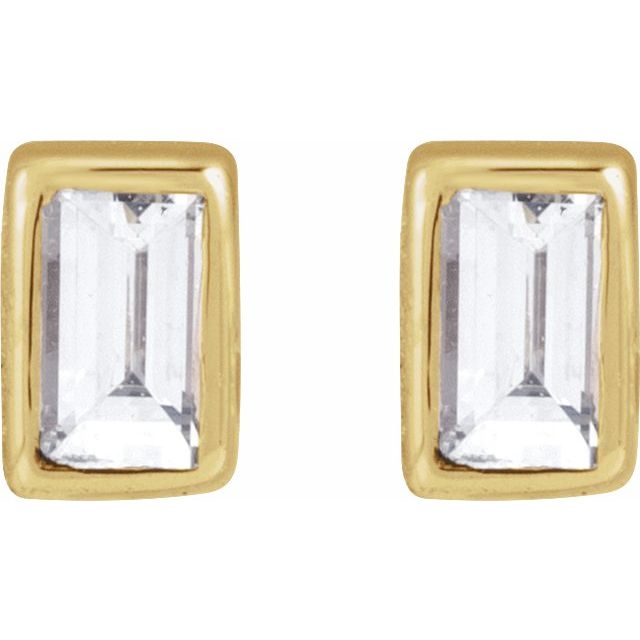 14K Yellow .03 CT Lab-Grown Diamond Stud Earring