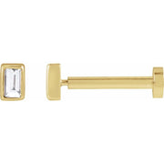 14K Yellow .04 CT Lab-Grown Diamond Stud Earring