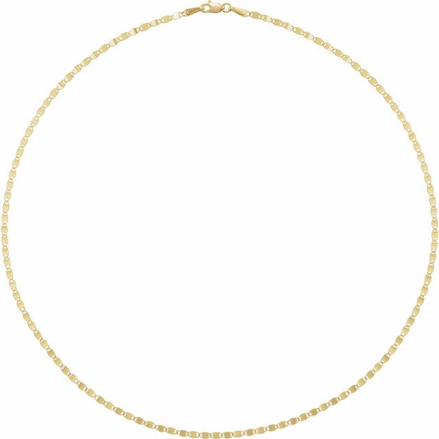 14K Yellow 2.7 mm Mirror 16' Chain