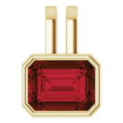 14K Yellow Natural Mozambique Garnet Pendant
