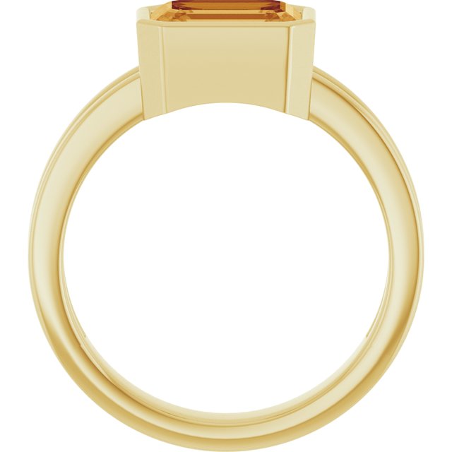 14K Yellow Natural Citrine Ring