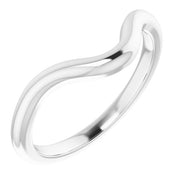 14K White Band for 8x6 mm Oval Ring