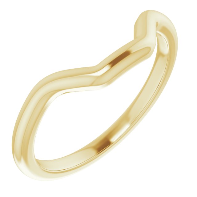 14K Yellow Band for 10x8 mm Emerald Ring