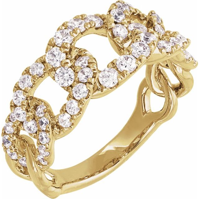 14K Yellow 1 CTW Lab-Grown Diamond Ring