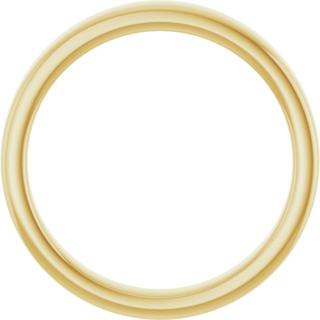 14K Yellow Band for 6.5 mm Round Ring