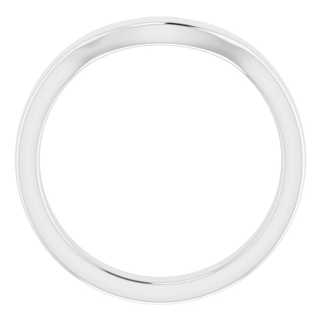 14K White Band for 6.5 mm Round Ring