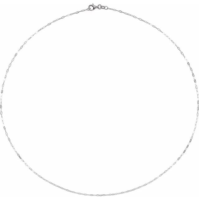 Sterling Silver 1.25 mm Paperclip-Style 20' Chain
