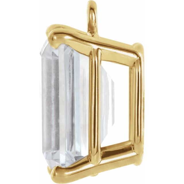 14k Yellow 1/3 Ct Lab-grown Diamond 4-prong Basket Dangle