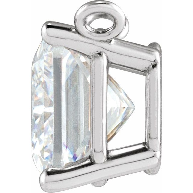 14K White 1/3 CT Lab-Grown Necklace Center