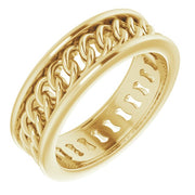 14K Yellow 6.3 mm Curb Link Band Size 7