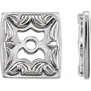 14K White Metal Fashion Earring Jackets