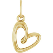 14k Yellow Petite Heart Pendant