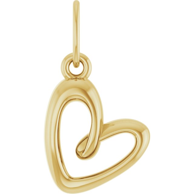 14k Yellow Petite Heart Pendant