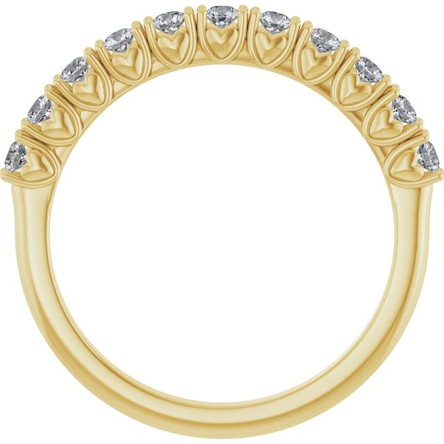 14K Yellow 1/3 CTW Lab-Grown Diamond Anniversary Band