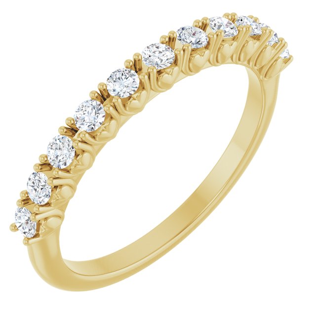 14K Yellow 1/3 CTW Lab-Grown Diamond Anniversary Band