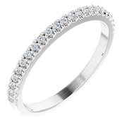 14K White 1/6 CTW Lab-Grown Diamond Matching Band