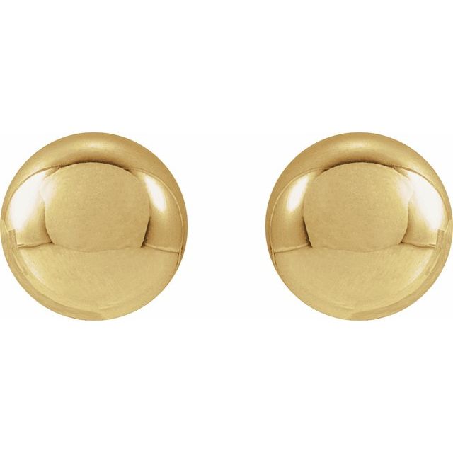 14K Yellow 6 mm Ball Earrings