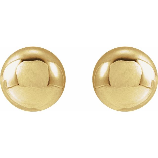 14K Yellow 5 mm Ball Earrings
