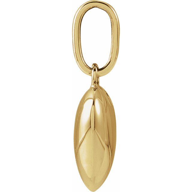 14K Yellow Puffed Heart Pendant