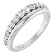 14K White 3/8 CTW Lab-Grown Diamond Anniversary Band