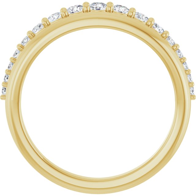 14K Yellow 3/8 CTW Natural Diamond Anniversary Band