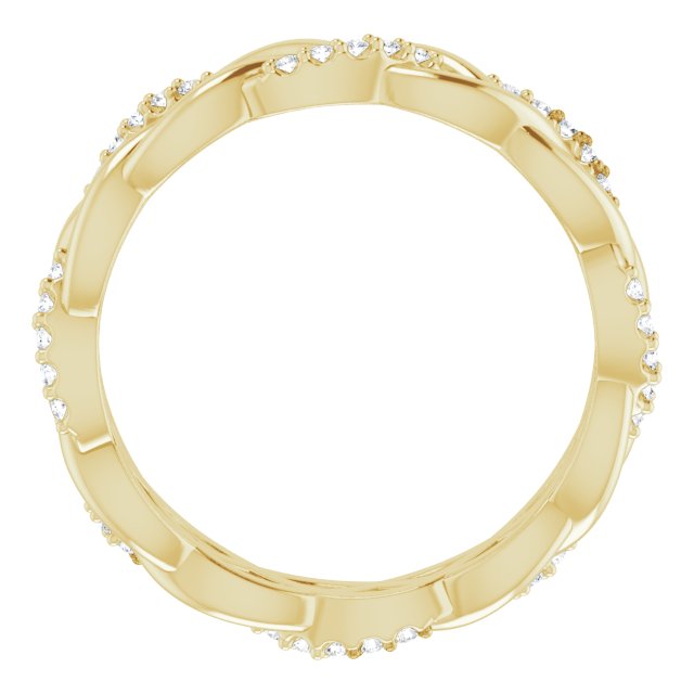 14K Yellow 1/6 CTW Natural Diamond Eternity Band Size 7