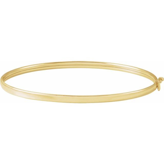 14K Yellow 2.85 mm Bangle 6 4/5' Bracelet