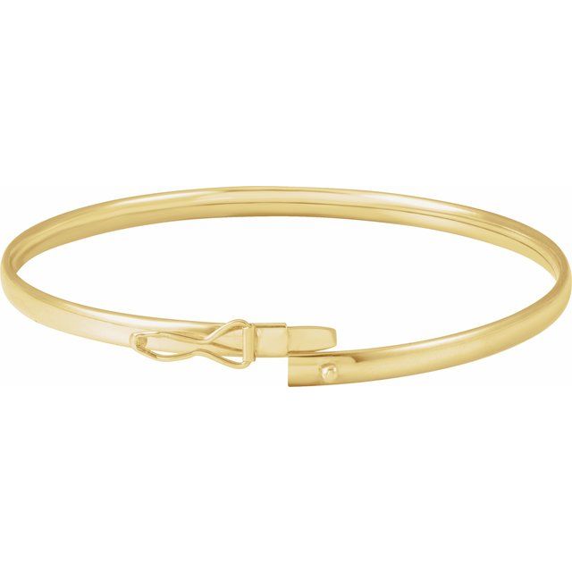 14K Yellow 2.85 mm Bangle 6 4/5' Bracelet