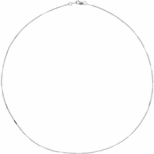Sterling Silver 1.1 mm Dapped Cable 20' Chain