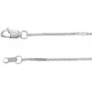Sterling Silver 1.1 mm Dapped Cable 20' Chain