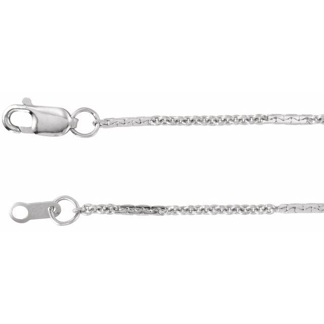 Sterling Silver 1.1 mm Dapped Cable 20' Chain