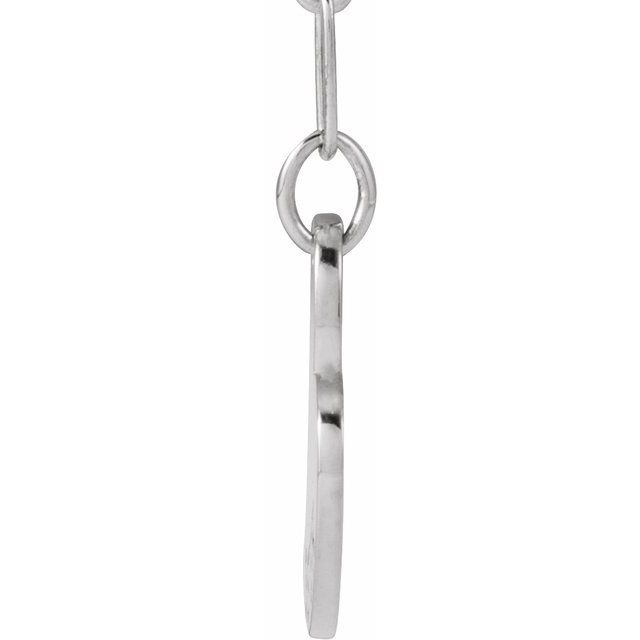 Sterling Silver Sister Heart 18' Necklace