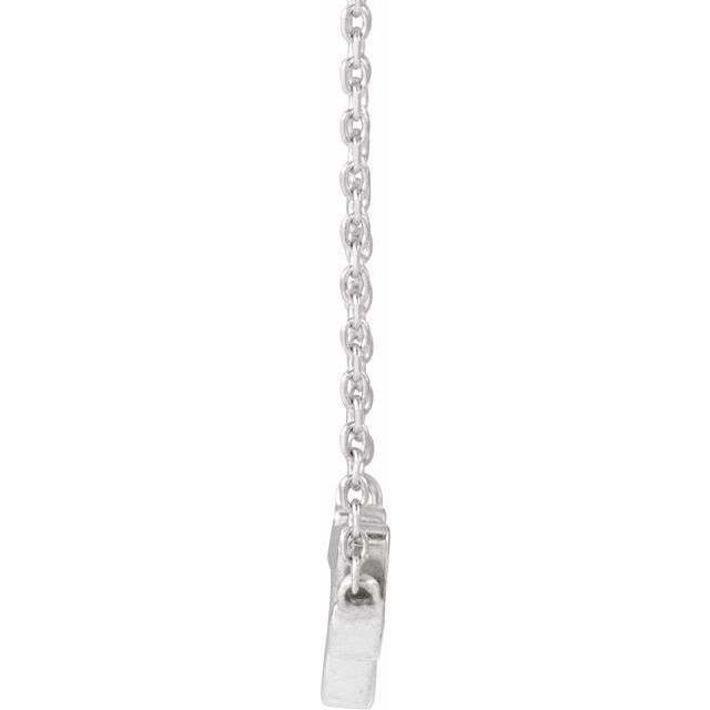 Sterling Silver Angel Script 18' Necklace