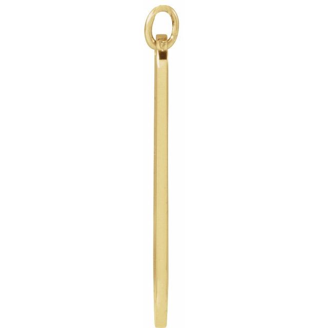 14K Yellow Engravable Footprints Pendant