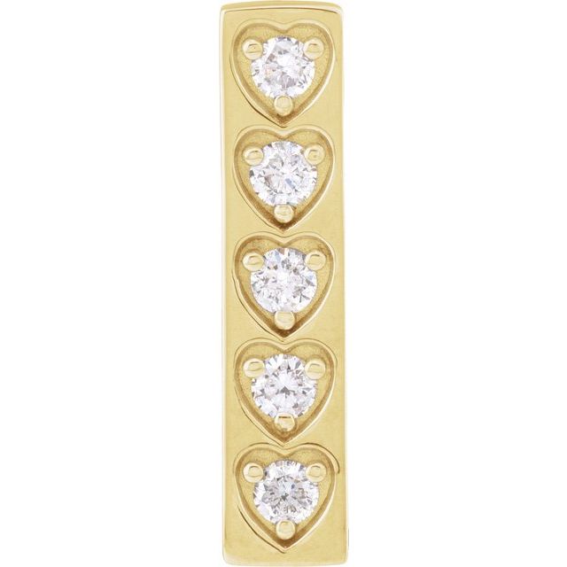 14K Yellow 1/5 CTW Natural Diamond Pendant